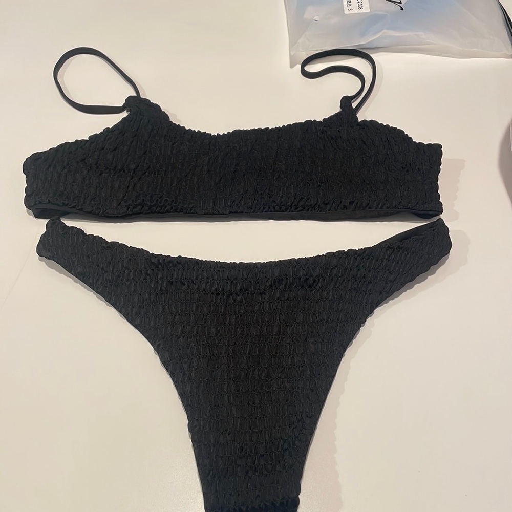 zaful ribbed bikini